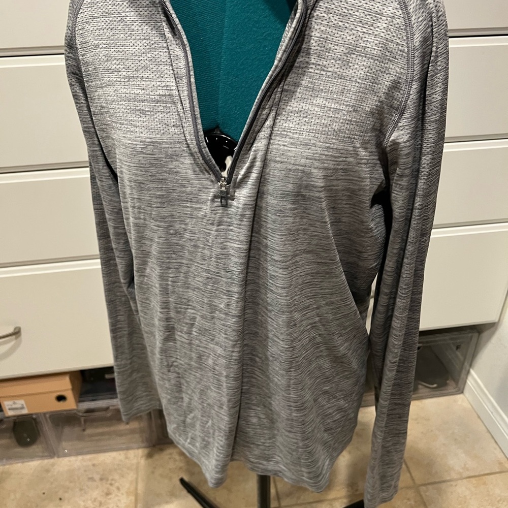 Lululemon Gray Quarter-Zip Pullover men